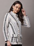 Begumpan Striped Jacket - Black