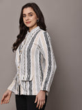 Begumpan Striped Jacket - Brown