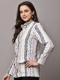 Begumpan Striped Jacket - Brown